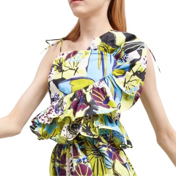 Tanya Taylor Claudette Floral Top in Zest Multi 4 NWT - Picture 11 of 12